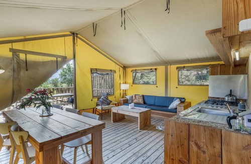 Molares RV Rental | “Pepino Glamping” Tent with Mountain View, Private Pool & Wi-Fi