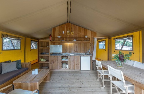 Molares RV Rental | "Pinheiro Glamping" Tent with Mountain View, Private Pool and Wi-Fi