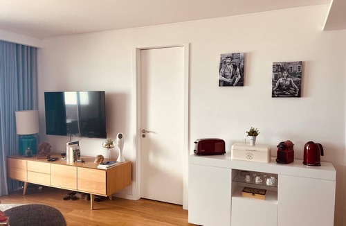 Santiago Apartment | Wonderful 2-bedroom apartment 5 meters from the beach, sea view, indoor pool, parking