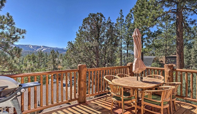 4 Mi to Snow Summit: Cabin w/Mtn Views & Decks in Big Bear