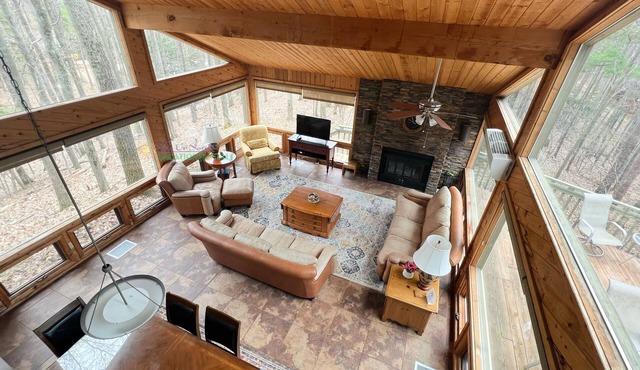 Lodge-style multi-level home at the Homestead in Glen Arbor. Deck with grill. in Glen Arbor
