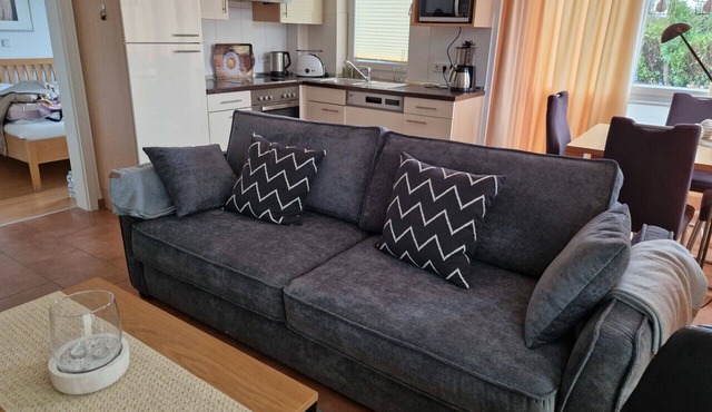 Modern vacation apartment Seestern 31 in Großenbrode. Exclusive vacation oasis with sauna & bathtub. Sunny terrace for relaxed vacation moments. Storage room for bicycles & seasonal beach chair included in Großenbrode