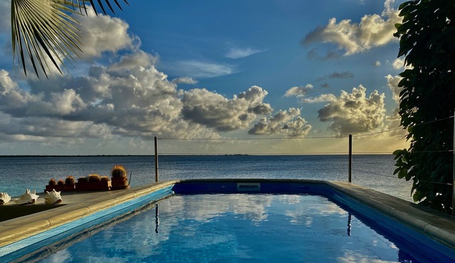 Oceanfront,villa, house, pool, beach :Quiet Ocean Front Paradise in Bonaire in kralendijk