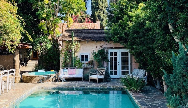 Under the Tuscan Sun Studio-Style Cottage With Stone Pool in West LA in Los Angeles