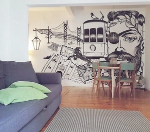 The Portuguese At Bica Funicular Street 